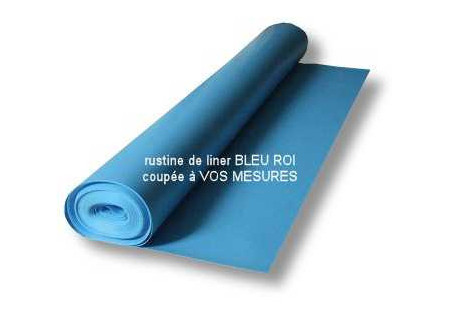Rustine coloris bleu foncé, dimensions à la coupe.