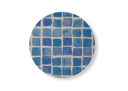 Rustine carreaux de piscine mosaïque ronde 15 cm pour frise.